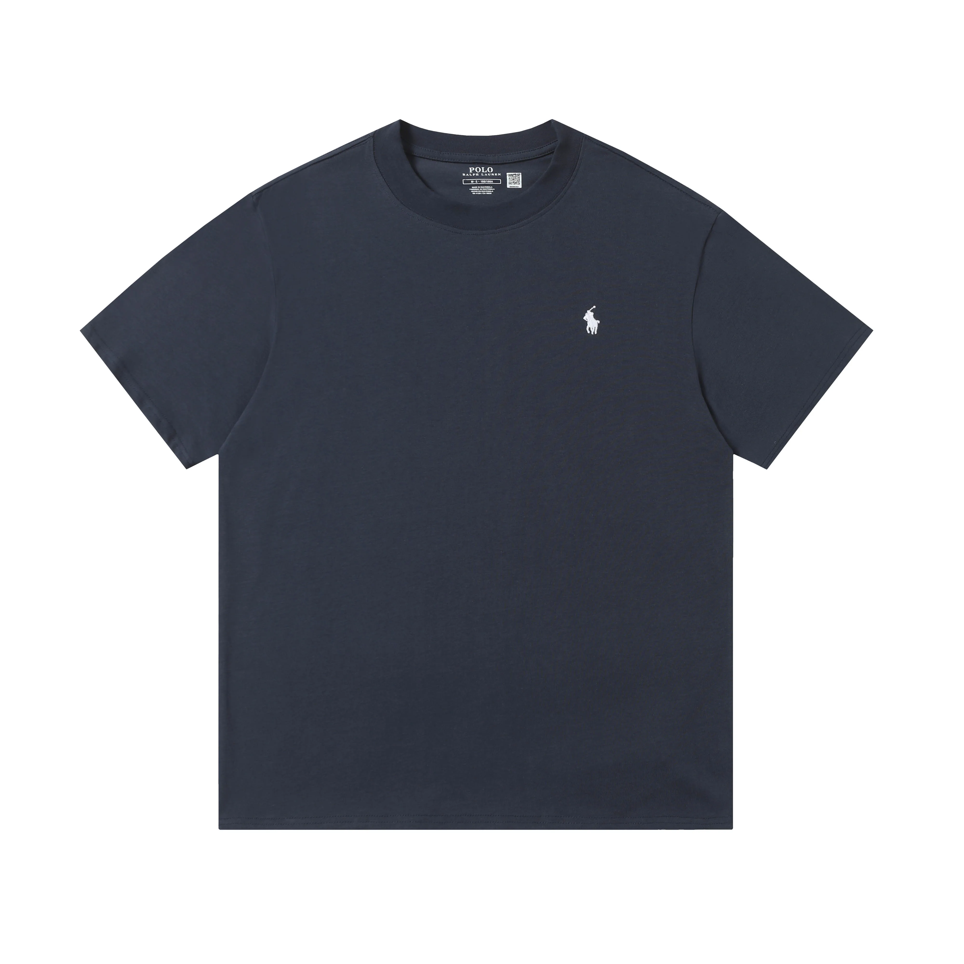 P114 Style number: A002 (no discount for running quantity) [Ralph Lauren round neck solid color pony embroidered logo pure cotton short sleeves] ✅270g double yarn fabric, custom woven and dyed threads ✅Original sticker Scan the QR code to enter the official website ✅Large version, loose and stylish, can wear up to 200 pounds Color: black white navy sky blue burgundy blue floral gray dark gray Size: S-XL